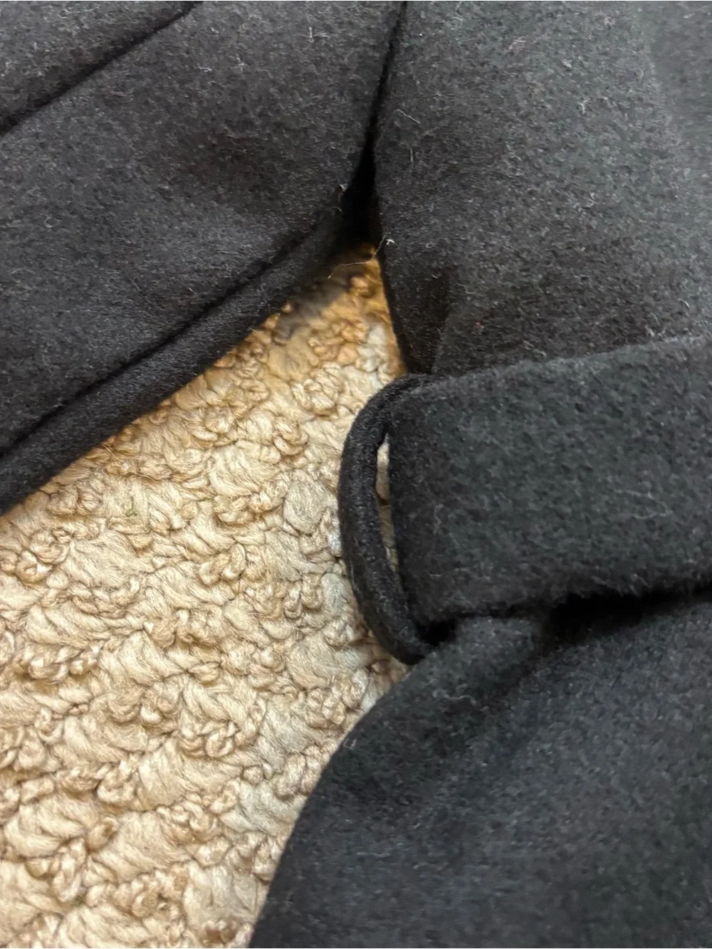 Jamie and Jack Girls Black Faux Fur Trim Coat Size 2T
